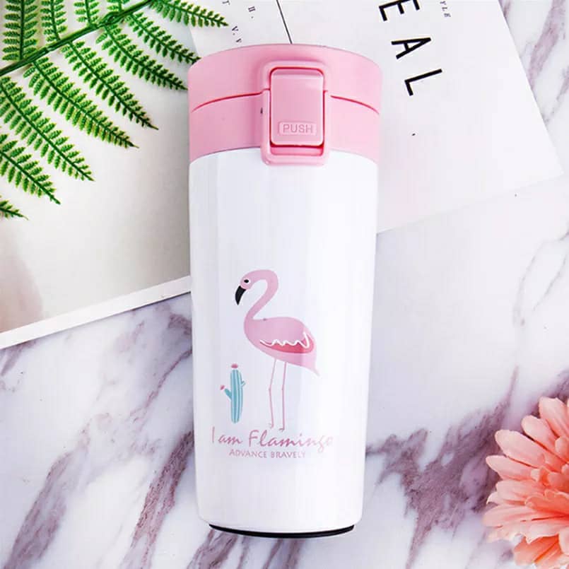 Flamingo Thermos pour tasses à café de 380ML en acier inoxydable