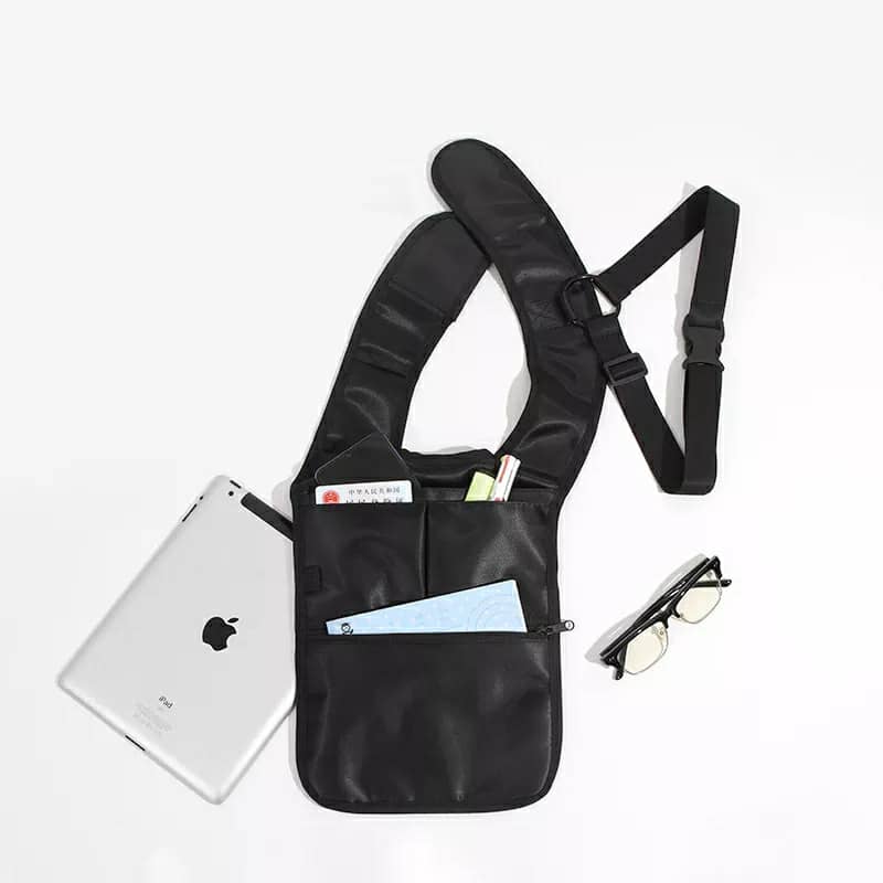 Sacoche sous-bras Anti-vol Multi-Poche Design Élégant Pour Voyage Quotidien