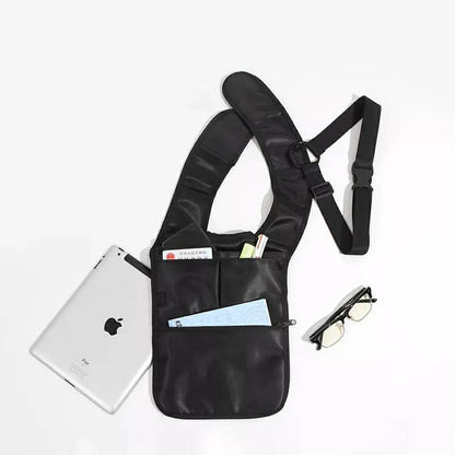 Sacoche sous-bras Anti-vol Multi-Poche Design Élégant Pour Voyage Quotidien
