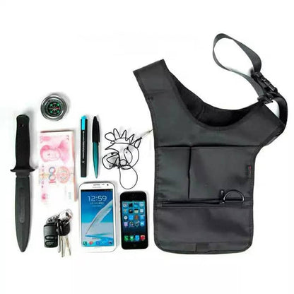 Sacoche sous-bras Anti-vol Multi-Poche Design Élégant Pour Voyage Quotidien