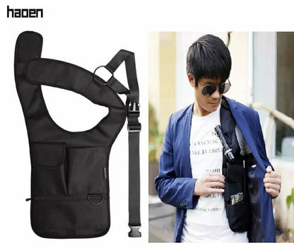 Sacoche sous-bras Anti-vol Multi-Poche Design Élégant Pour Voyage Quotidien