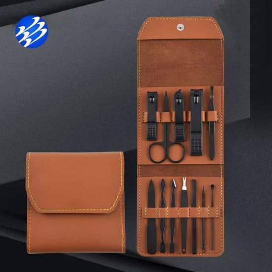 Ensemble de 12 pcs coupe-ongles professionnel en acier inoxydable