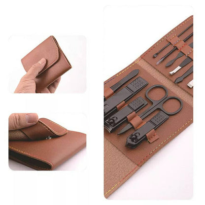 Ensemble de 12 pcs coupe-ongles professionnel en acier inoxydable