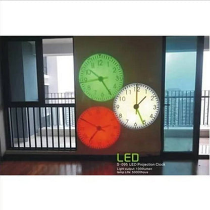 Projecteur horloge mural HD Rotation à 180 degrés 2 mode et 4 couleur