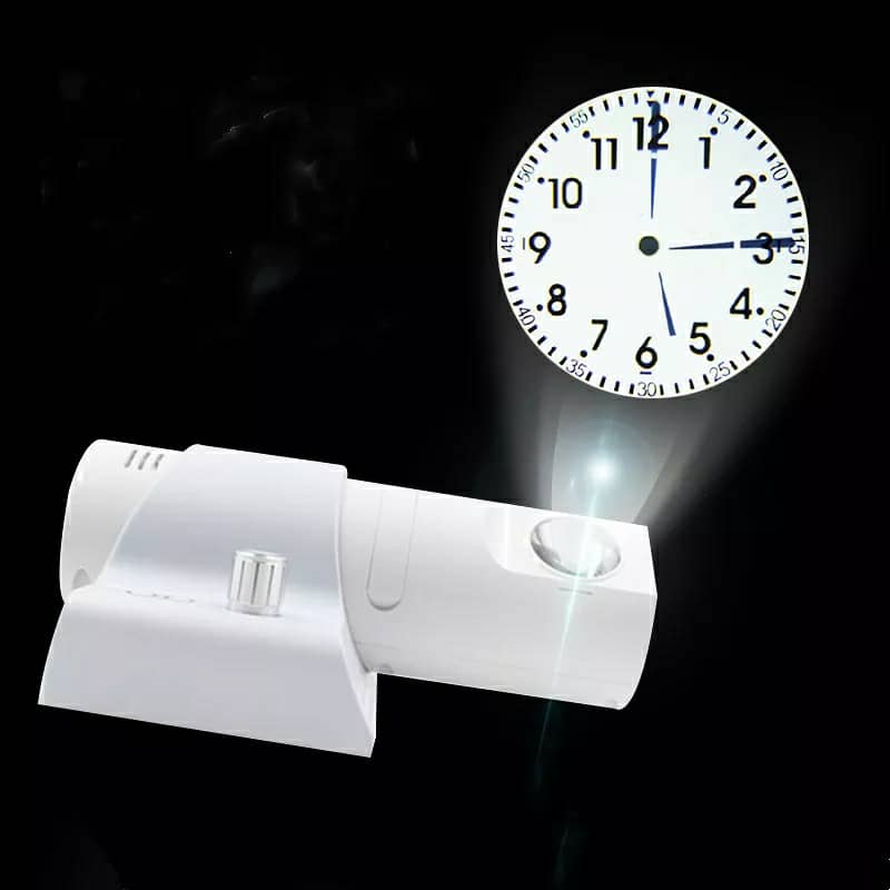 Projecteur horloge mural HD Rotation à 180 degrés 2 mode et 4 couleur