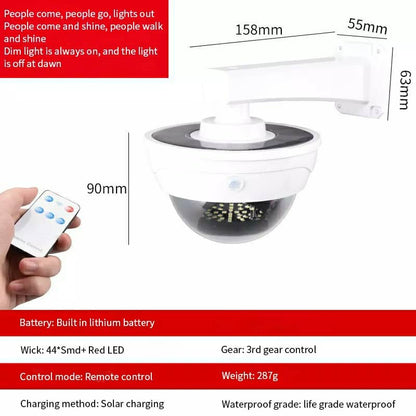 Lampe de Surveillance extérieure solaire Anti-vol, capteur de mouvement PIR à Induction humaine