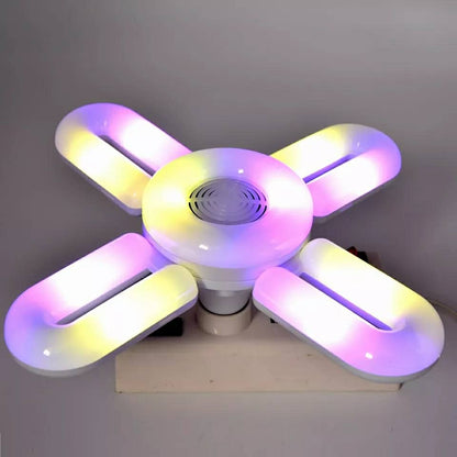 Ampoule RGB pliante haut-parleur Bluetooth, télécommande E27,48W
