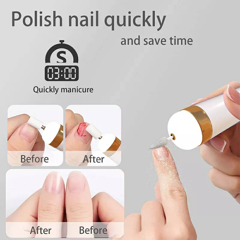 Machine à polir les ongles avec lumière électrique 5en1