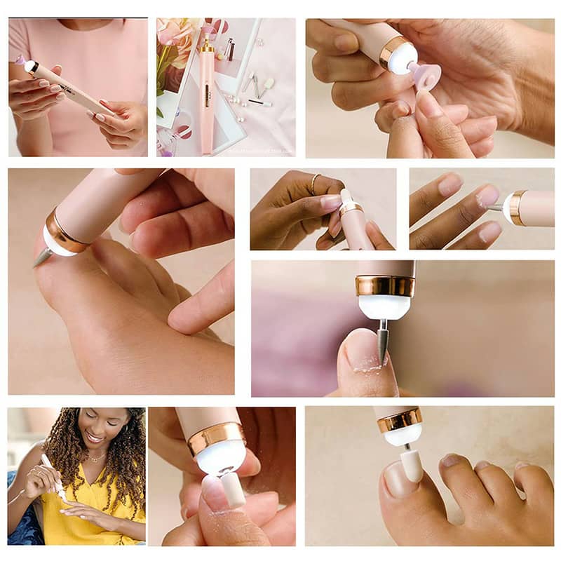 Machine à polir les ongles avec lumière électrique 5en1