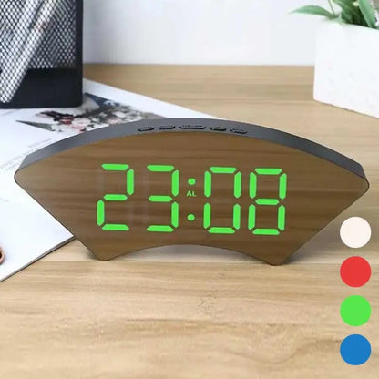 Horloge numérique miroir grand écran pour chambre à coucher