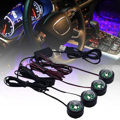 Car atmosphere Lumière RGB 4en1 USB 12V - تنزوت