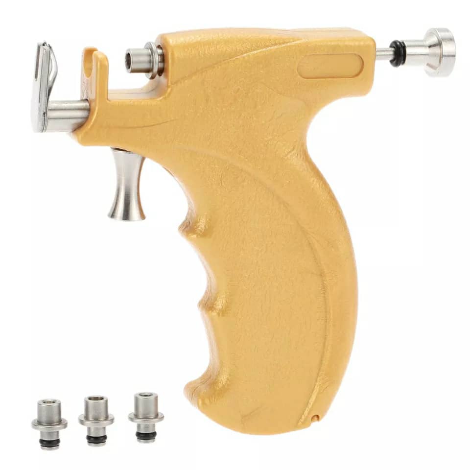 Pistolet de Piercing pour oreilles professionnel sécurisé en acier inoxydable