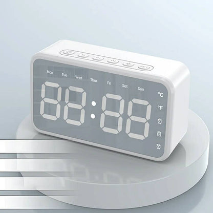 Réveil intelligente sans fil Bluetooth haut-parleur LED FM,AUX ,TF