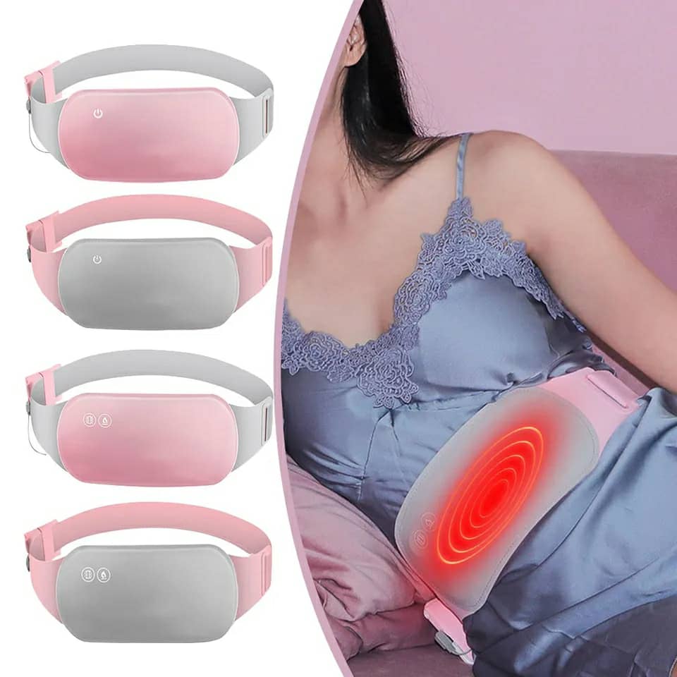 Ceinture Vibromasseur chauffant pour les douleurs menstruelles حزام هزاز ساخن لتسكين آلام الدورة الشهرية