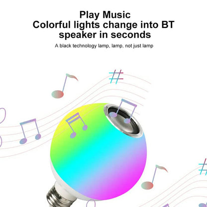 Ampoule LED intelligente E27 RGB Bluetooth sans fil avec télécommande APP