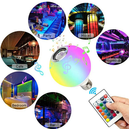 Ampoule LED intelligente E27 RGB Bluetooth sans fil avec télécommande APP