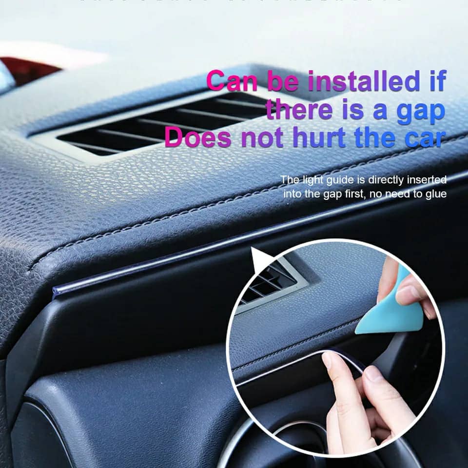 Bande lumineuse Fibre optique Led fluo RGB USB pour intérieur de voiture