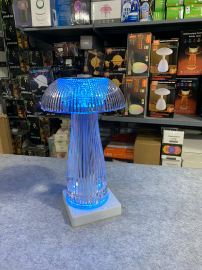 Veilleuses transparentes avec télécommande tactile en forme de champignon
