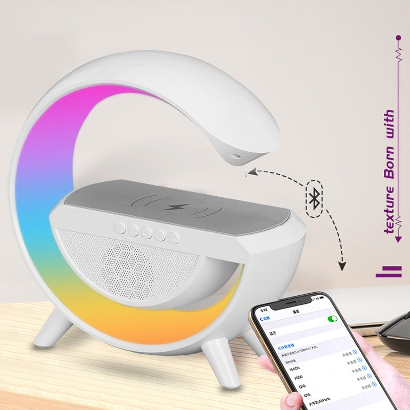 Lampe De Chevet RGB intelligente type Big G Wireless Charger / Speaker Bluetooth 5.2 HM-3201 | YN-2209