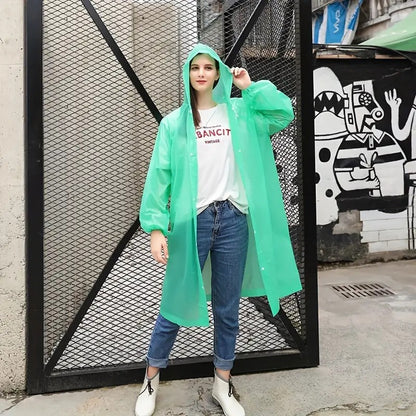 Manteau imperméable à capuche transparent, léger et réfléchissant,