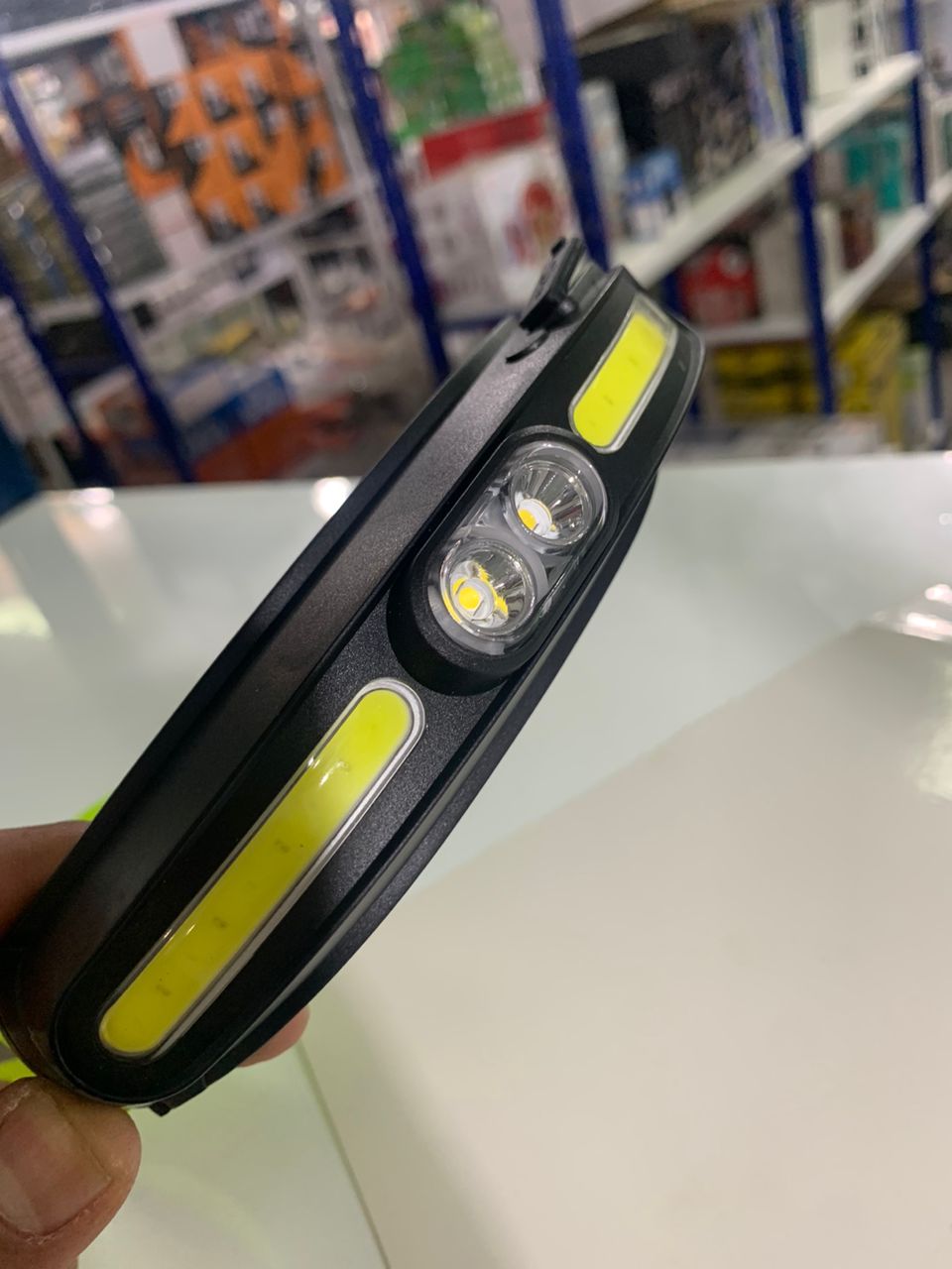 Lampe frontale transfrontalier étanche lumière forte COB double source de lumière TYPE-C