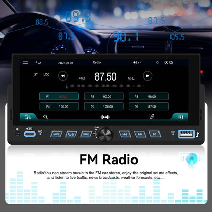 Gazel Systems MP5 Player LCD Screen Multimedia Player Wireless Carplay Android Auto EQ Bluetooth USB Mirror Link Car Stereo