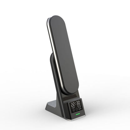 Réveil Multifonction Lampe de Table LED 15W Support de Chargeur sans Fil