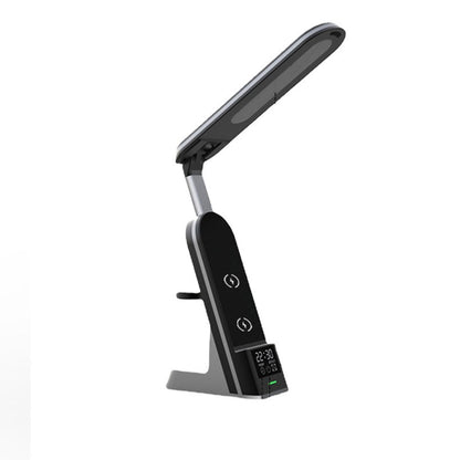 Réveil Multifonction Lampe de Table LED 15W Support de Chargeur sans Fil