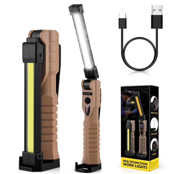 Lampe baladeuse LED COB magnétique avec 7 modes de fonctionnement – مصباح محمول للورشات بعدة أوضاع تنزوت