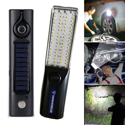 Lampe de Travail LED Rechargeable Éclairage Ultra-Puissant avec Panneau Solaire Intégré – مصباح عمل قابل للشحن تنزوت