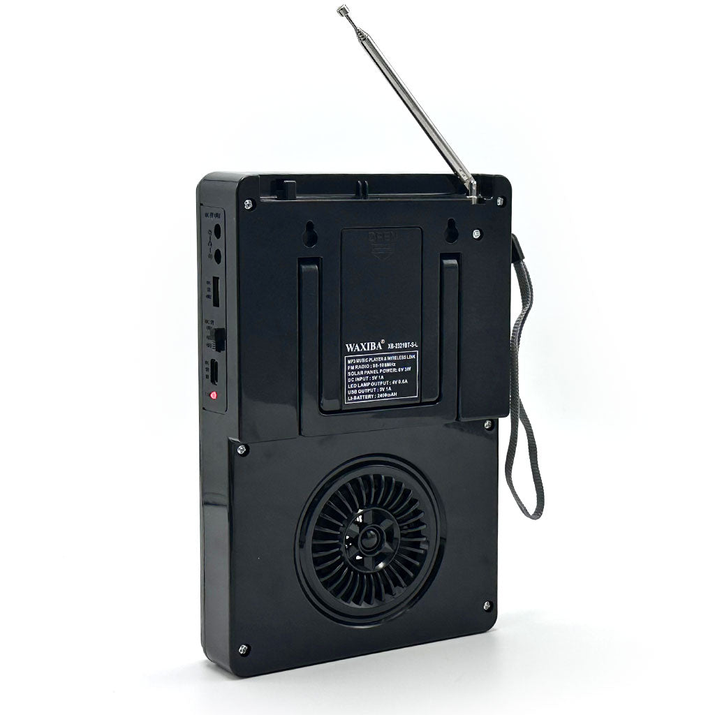 Kit d’Éclairage Solaire avec Haut Parleur et Deux Lampes XB-2321BT – طقم إنارة بالطاقة الشمسية