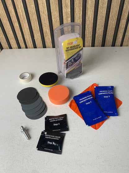 Kit Rénovation Phare Voiture pour Les Rayures De Jaunissement - طقم تنظيف أضواء السيارة