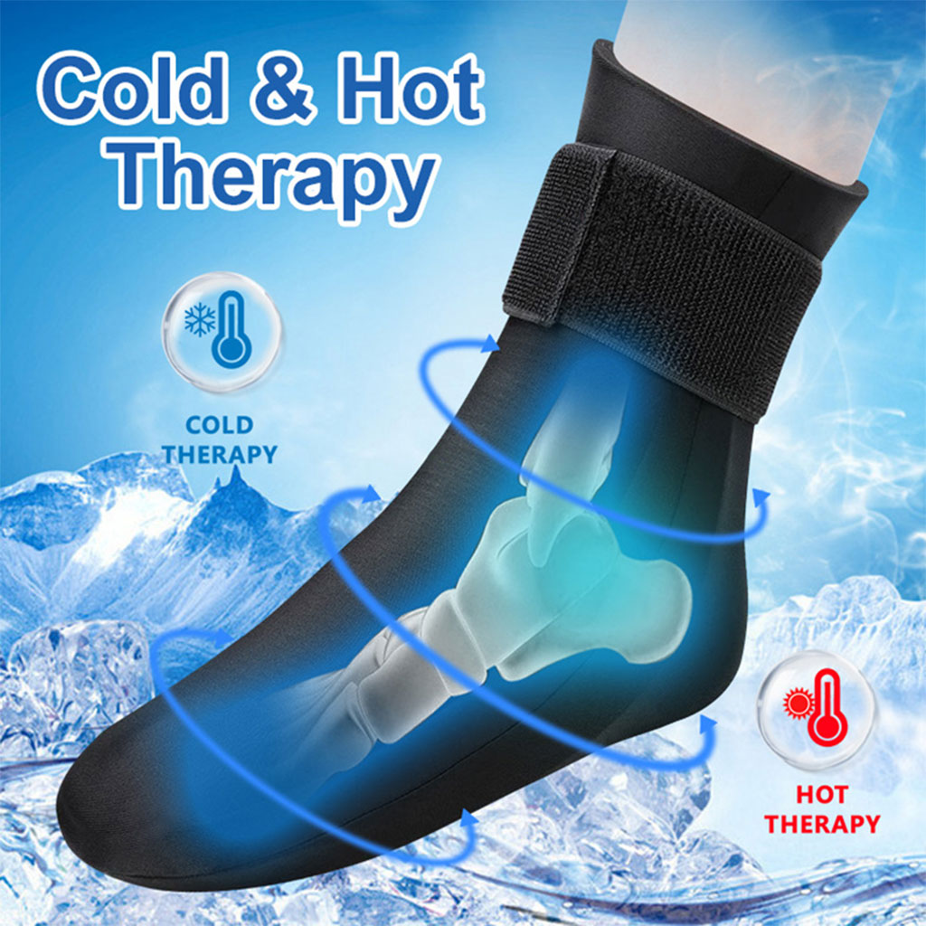 Poche de glace pour cheville en gel chaud et froid pour soulager les douleurs