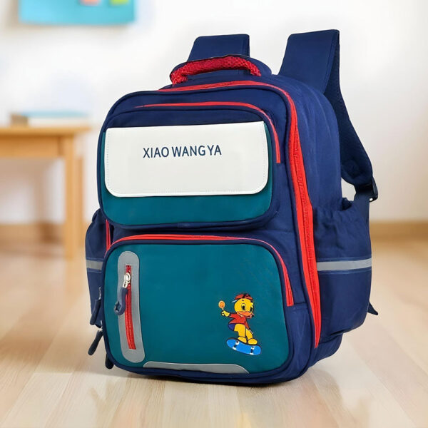 Sac à Dos Scolaire Orthopédique pour Enfants Xiao Wang Ya Bleu et Vert – محفظة مدرسية للأطفال أزرق وأخضر