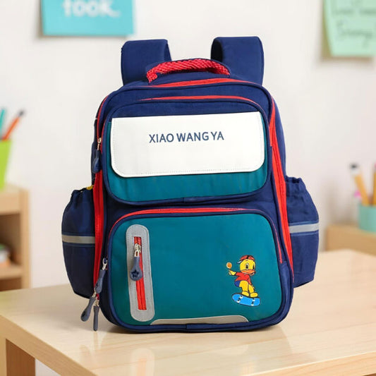 Sac à Dos Scolaire Orthopédique pour Enfants Xiao Wang Ya Bleu et Vert – محفظة مدرسية للأطفال أزرق وأخضر تنزوت