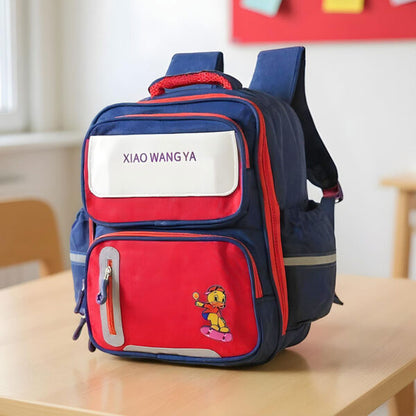 Sac à Dos Scolaire Orthopédique pour Enfants Xiao Wang Ya Bleu et rouge – محفظة مدرسية للأطفال أزرق وأحمر