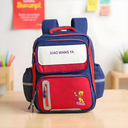 Sac à Dos Scolaire Orthopédique pour Enfants Xiao Wang Ya Bleu et rouge – محفظة مدرسية للأطفال أزرق وأحمر تنزوت