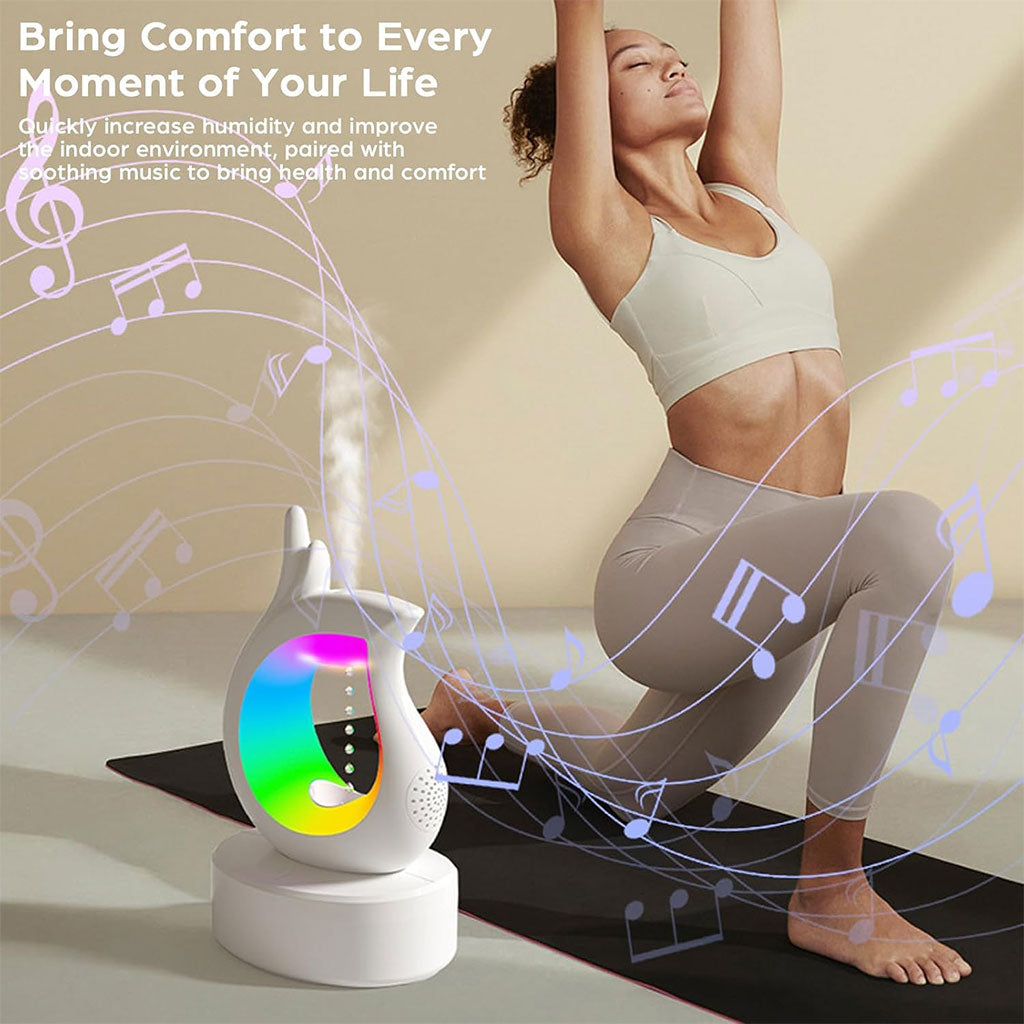 Humidificateur antigravité et haut-parleur Bluetooth RGB en forme de goutte d’eau – معطر جو ومكبر صوت