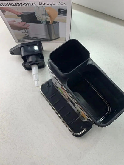 Distributeur de savon et organisateur d’accessoires pour cuisine – موزع صابون ومنظم أدوات المطبخ 2في1
