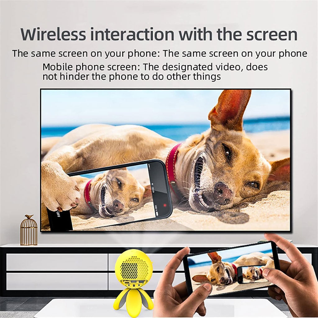 Projecteur HD 1080p portable compatible avec smartphones haut-parleurs intégrés – جهاز عرض على الحائط محمول
