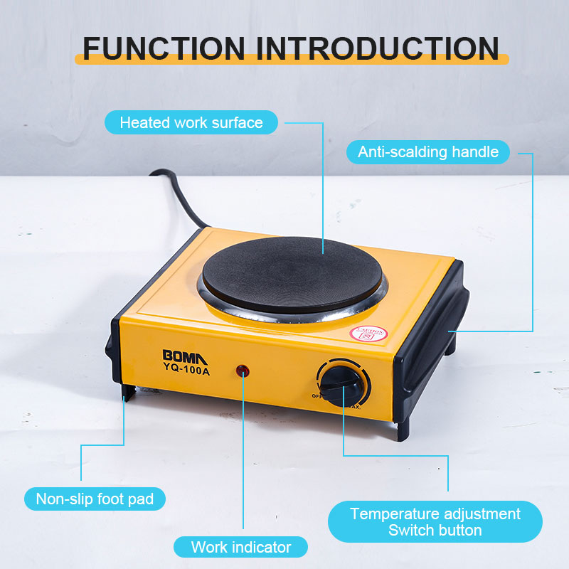 Plaque de cuisson électrique portable en fonte 1000 W – جهاز طبخ محمول