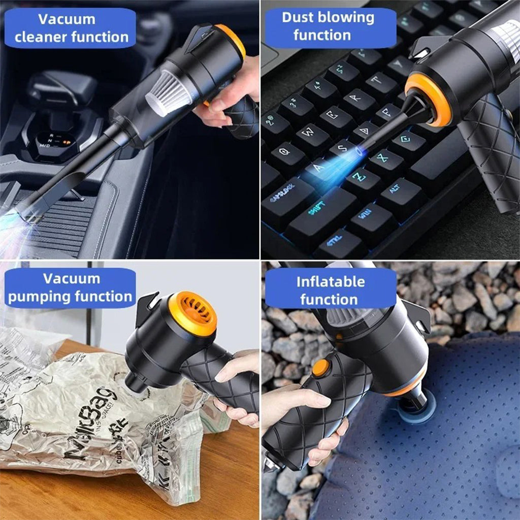 Aspirateur et souffleur 2en1 rechargeable par USB Compact et puissant – مكنسة كهربائية يدوية