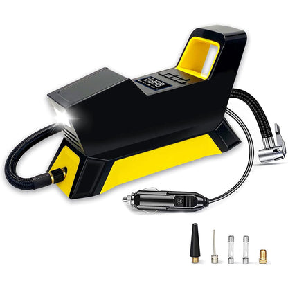 Compresseur d’air portable 150 PSI avec Afficheur Digitale et Torche LED – نافخ عجلات محمول