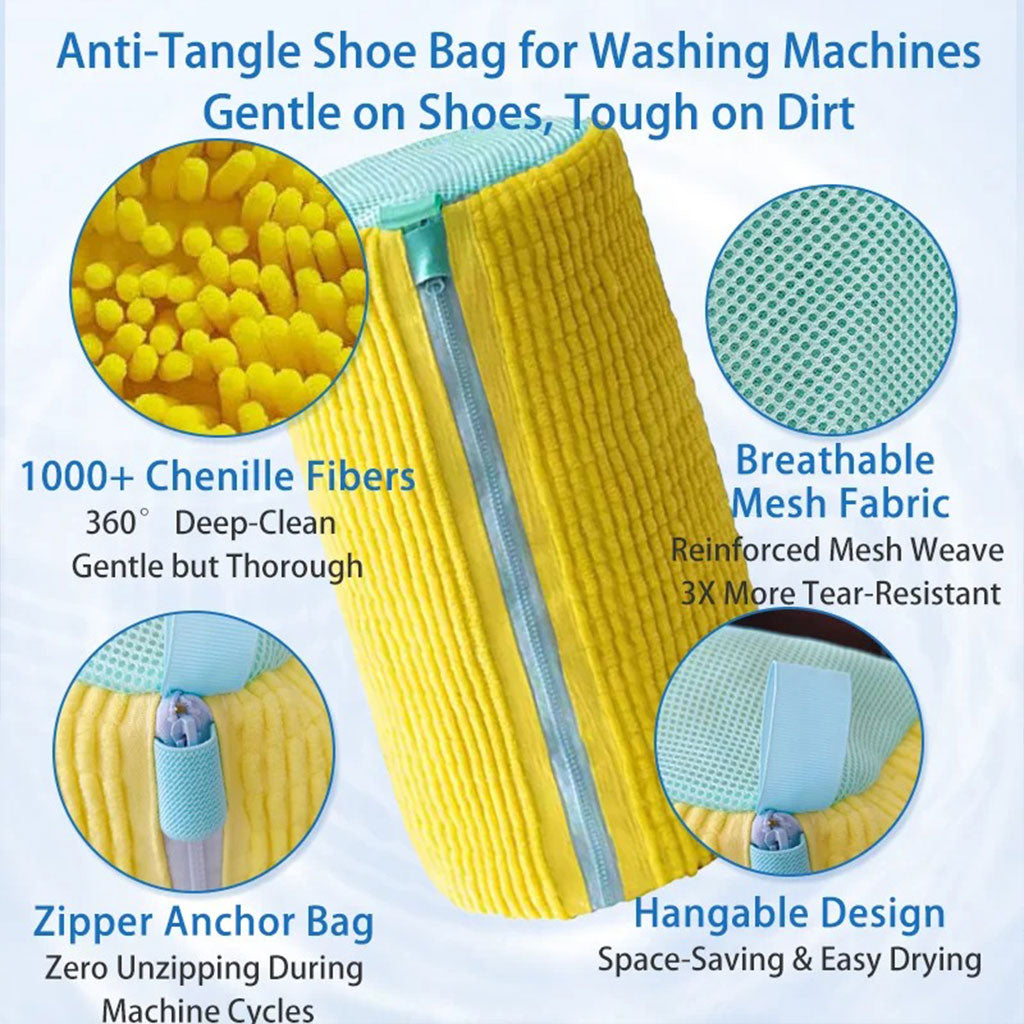 Sac de lavage chaussures pour machine à laver en microfibre 1Pcs – كيس من ميكروفيبر لغسل الأحذية في الغسالة