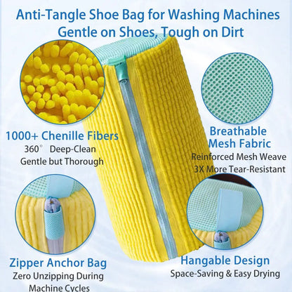 Sac de lavage chaussures pour machine à laver en microfibre 1Pcs – كيس من ميكروفيبر لغسل الأحذية في الغسالة