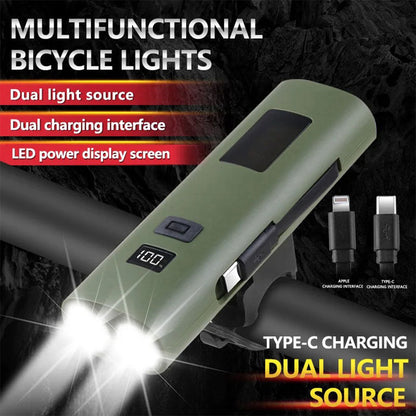 Éclairage de Vélo avant à LED et Power Bank 3000mAH – مصباح وبنك طاقة للدراجات الهوائية