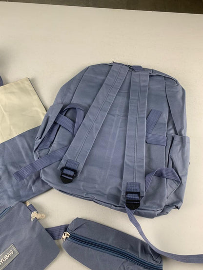 Ensemble de sacs d’école Kawai pour adolescents 4Pcs Guiyu V3 Bleu – محفظة 4 قطع كاواي أزرق