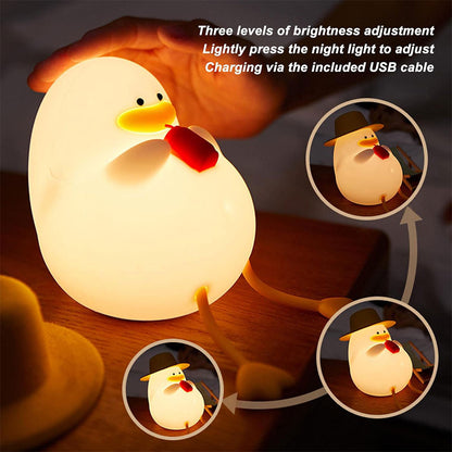 Veilleuse Forme de Canard Silicone Rechargeable Pour Bébé ZH118