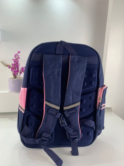 Sac à Dos Enfant pour École primaire de Haute Qualité Bleu et Rose – حقيبة ظهر مدرسية للأطفال أزرق ووردي