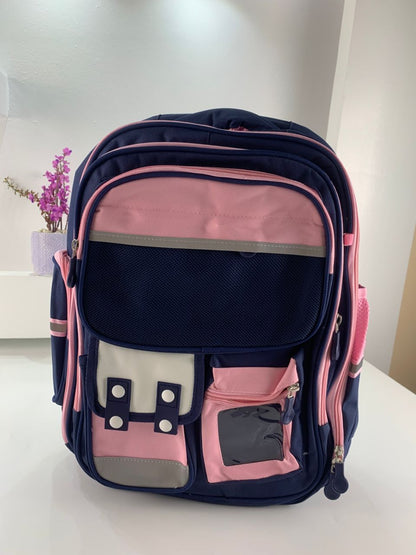 Sac à Dos Enfant pour École primaire de Haute Qualité Bleu et Rose – حقيبة ظهر مدرسية للأطفال أزرق ووردي